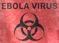 Ebola virus, biohazards, refer to biological substances that pose a threat to the health of living organisms, viruses Royalty Free Stock Photo