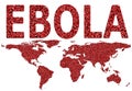 Ebola Virus Worldwide Spread Royalty Free Stock Photo