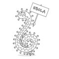 Ebolavirus Disease Cell Vector Cartoon Colorless