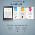 Ebook. book reader - business infographic.