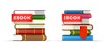 EBOOK books stacks icons Royalty Free Stock Photo