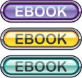 Ebook Button download look Glossy vector Royalty Free Stock Photo