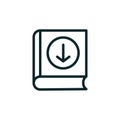 Ebook digital download icon - book and arrow