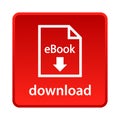 Ebook download button Royalty Free Stock Photo