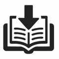 Ebook Download Icon for Digital Library Access Royalty Free Stock Photo