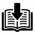 Ebook Download Icon for Digital Library and Learning (1 Royalty Free Stock Photo