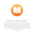 Ebook icon. E-book symbol