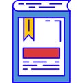 Ebook icon library book download online vector