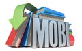 EBook MOBI download concept 3D