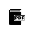 Ebook. PDF Book Flat Vector Icon Royalty Free Stock Photo