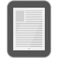 Ebook reader digital tablet vector mobile electronic library icon Royalty Free Stock Photo