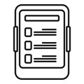 Ebook tablet icon outline vector. Digital book