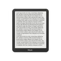 Ebook with text. Digital reading and gaming device