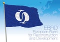 EBRD flag, European Bank for recostruction and development Royalty Free Stock Photo