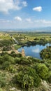 Ebro River as passes through Miravet, Spain Royalty Free Stock Photo