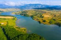 Ebro river on cloudy day Royalty Free Stock Photo