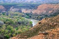 Ebro river flowing through the Spanish landscape near Sastago