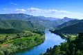 Ebro River passing trhough Miravet, Spain Royalty Free Stock Photo