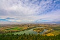 Ebro River, Spain, passing near Mora la Nova and Mora d`Ebre Royalty Free Stock Photo
