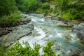 Ebro river through a valley in Cantabria, Spain Royalty Free Stock Photo