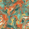 Ebru paintinfg texture seamless pattern. Colorful abstract background. Seamless liquid fluid. Mrbling style effect. Generative AI