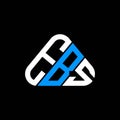 EBS letter logo creative design with vector graphic, EBS simple and modern logo in round triangle shape Royalty Free Stock Photo