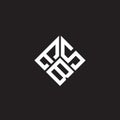 EBS letter logo design on black background. EBS creative initials letter logo concept. EBS letter design
