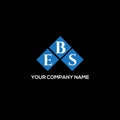 EBS letter logo design on BLACK background. EBS creative initials letter logo concept. EBS letter design