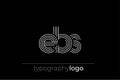 EBS modern geometric typography logo Royalty Free Stock Photo