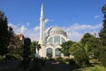 Ebu Bekr Mosque or Great Mosque Xhamia e Madhe in center of town of Shkoder, Albania Royalty Free Stock Photo