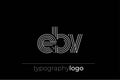 EBV modern geometric typography logo Royalty Free Stock Photo