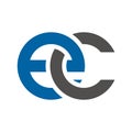 ec letter link logo template Royalty Free Stock Photo