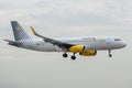 Airbus A320-232 operated by Vueling on landing Royalty Free Stock Photo