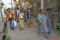 EC officials escorted by Central Forces were seen visiting door to door to help elderly citizens exercising their voting rights.