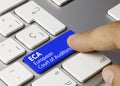 ECA European Court of Auditors - Inscription on Blue Keyboard Key