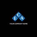 ECA letter logo design on BLACK background. ECA creative initials letter logo concept. ECA letter design.ECA letter logo design on Royalty Free Stock Photo