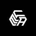 ECA letter logo design on black background. ECA creative initials letter logo concept. ECA letter design Royalty Free Stock Photo