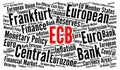 ECB word cloud concept Royalty Free Stock Photo