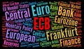 ECB word cloud concept Royalty Free Stock Photo