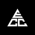 ECC triangle letter logo design with triangle shape. ECC triangle logo design monogram. ECC triangle vector logo template with red Royalty Free Stock Photo