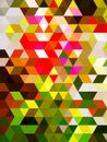 An eccentric artistic design of colorful graphic pattern of triangles