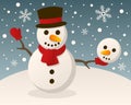 Eccentric Christmas Hamlet Snowman Royalty Free Stock Photo