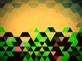 An eccentric digital pattern of colorful triangles, rectangles Royalty Free Stock Photo