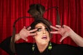 Eccentric Drag Queen Looking Up Royalty Free Stock Photo