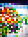 An eccentric lovesome multi-color graphical pattern of rectangles and squares