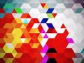An eccentric resplendent illustration of multi-color digital pattern of squares