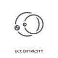 Eccentricity icon from Astronomy collection.