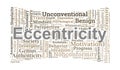 Eccentricity Word Cloud. Core Concepts of Nonconformity and Creative Individuality Royalty Free Stock Photo