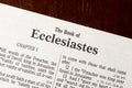 Ecclesiastes Title Page Close-up Royalty Free Stock Photo