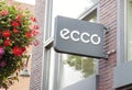 Ecco shoe manufacturer and retailer shop sign and logo Royalty Free Stock Photo